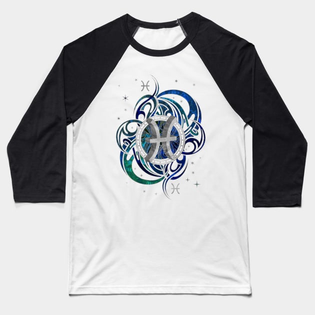 Pisces Zodiac Sign Water element Baseball T-Shirt by Nartissima